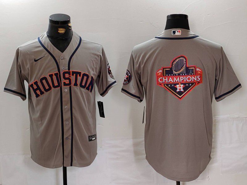 Men Houston Astros Blank Grey Nike Game 2024 MLB Jersey style 6->philadelphia phillies->MLB Jersey